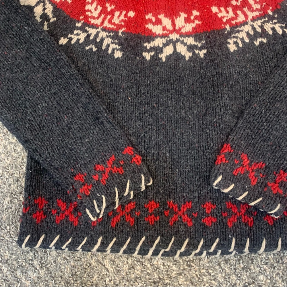 Woolrich Vintage Wool Chunky Mock Neck Nordic Sweater - Picture 4 of 11